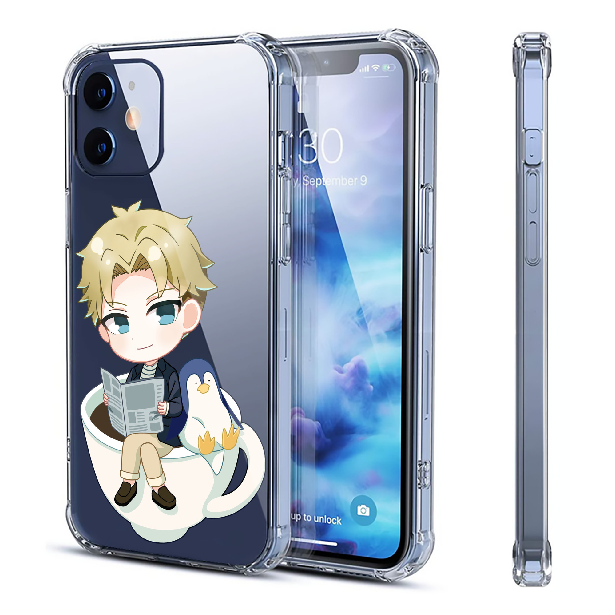 （画像用） SPY×FAMILY间谍家家酒 【iPhone 12シリーズ対応】透明スマホケース（クリアソフトケース）